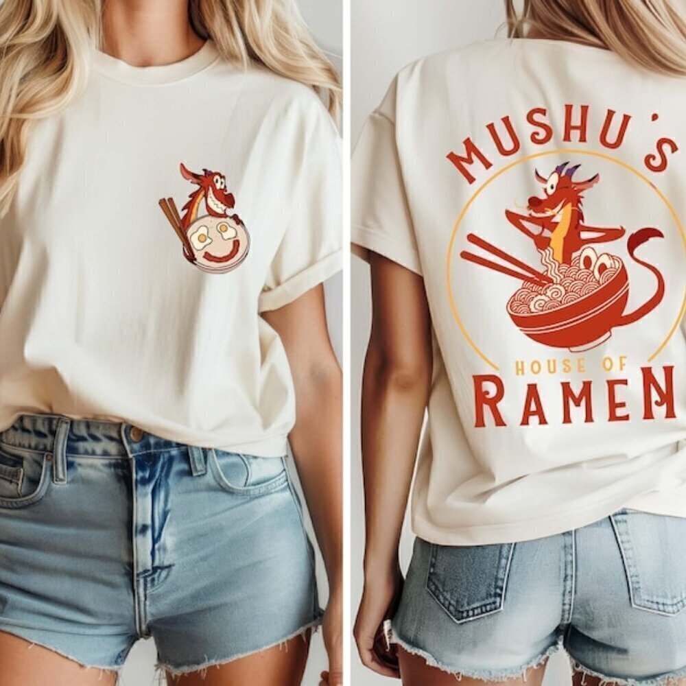 Disney Mushu's House Of Ramen Shirt, Retro Mulan Mushu Dragon .